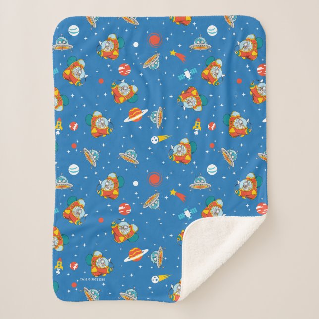 Couverture Sherpa Dr Seuss | Chat dans le Motif spatial Casquette (Devant)