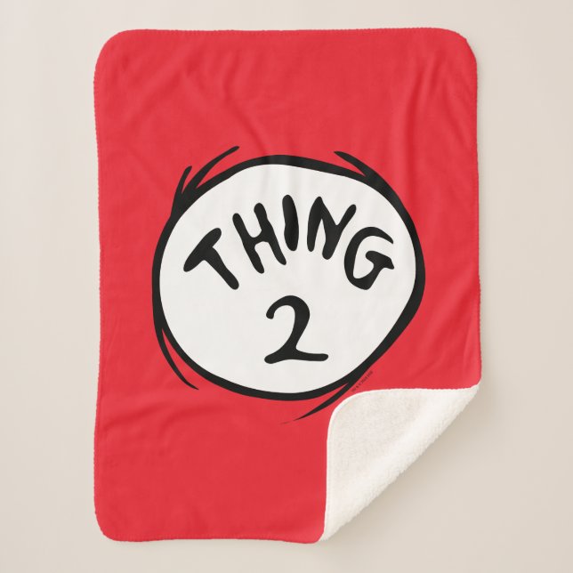 Couverture Sherpa Dr. Seuss | Chose Un Chose Deux - Chose Deux (Devant)
