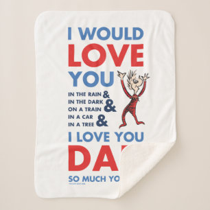 Couverture Sherpa Dr. Seuss Je t'aime tellement papa tu vois