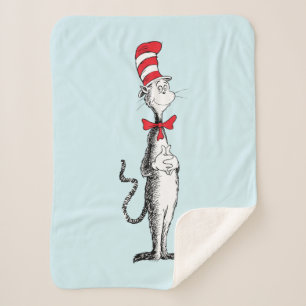 Couverture Sherpa Dr. Seuss Le Chat dans le Chapeau Debout Fier