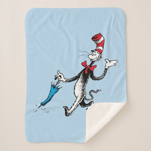 Couverture Sherpa Dr. Seuss | Le Chat dans le Chapeau Marche au para (Devant)