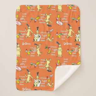 Couverture Sherpa Dr. Seuss Les Œufs verts au jambon Motif de person