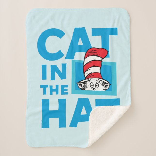 Couverture Sherpa Dr. Seuss | Logo du Chat dans le Chapeau (Devant)