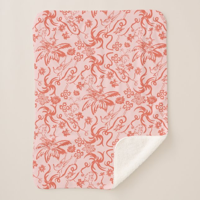 Couverture Sherpa Dr Seuss | Motif de la Fête des mères florales (Devant)