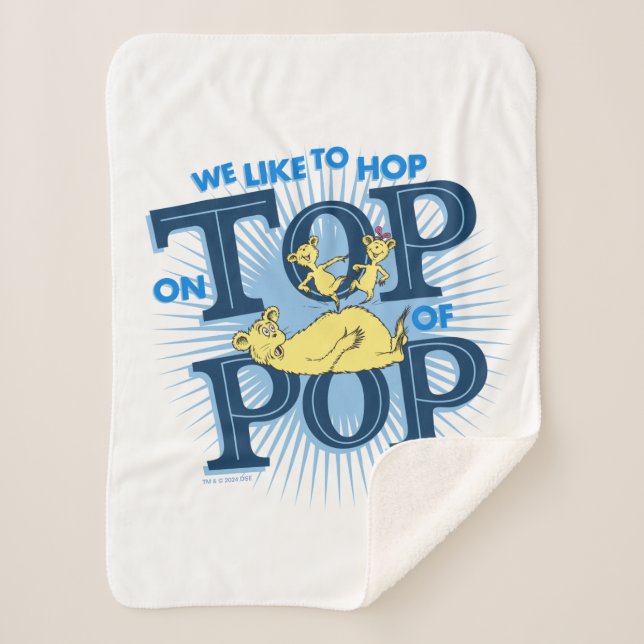 Couverture Sherpa Dr. Seuss | Nous aimons sauter sur Pop (Devant)