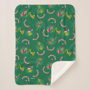 Couverture Sherpa Dr Seuss The Grinch Merry Grinchmas Motif