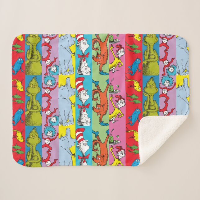 Couverture Sherpa Dr. Seuss | Tranche de personnage (Devant (Horizontal))