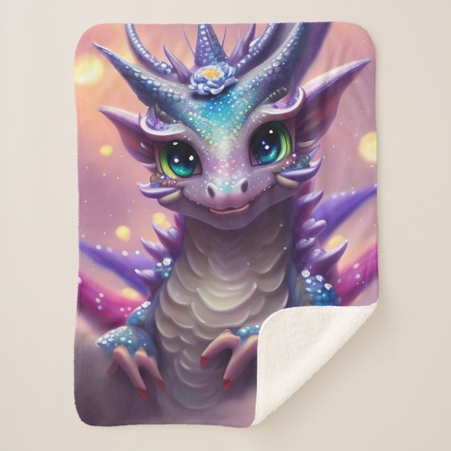 Couverture Sherpa Dragon fille bleue (Devant)