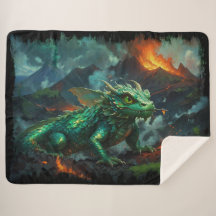 Dragon hawaïen se réchauffant sur la lave