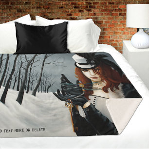 Couverture Sherpa Dragonfly clé gothique hivernal steampunk victorie