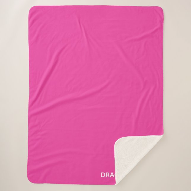 Couverture Sherpa Dragonfruit pink color (Devant)