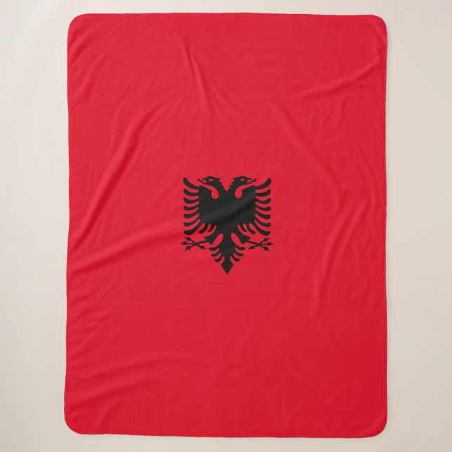 Couverture Sherpa Drapeau albanais (Devant)