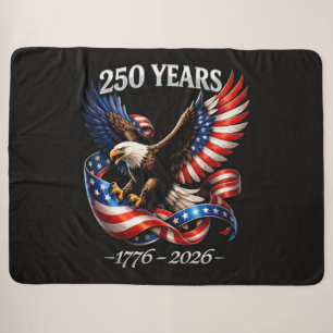 Couverture Sherpa Drapeau américain de l'aigle du 250e anniversaire