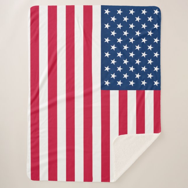 Couverture Sherpa Drapeau américain Sherpa Blanket (Devant)