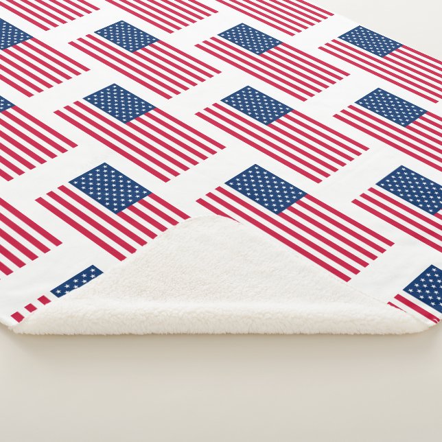 Couverture Sherpa Drapeau américain Sherpa Blanket États-Unis d'Amér (3/4)