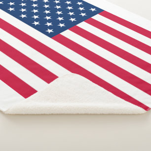 Couverture Sherpa Drapeau américain Sherpa Blanket - Patriotique