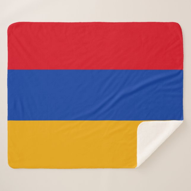Couverture Sherpa Drapeau arménien (Devant (Horizontal))