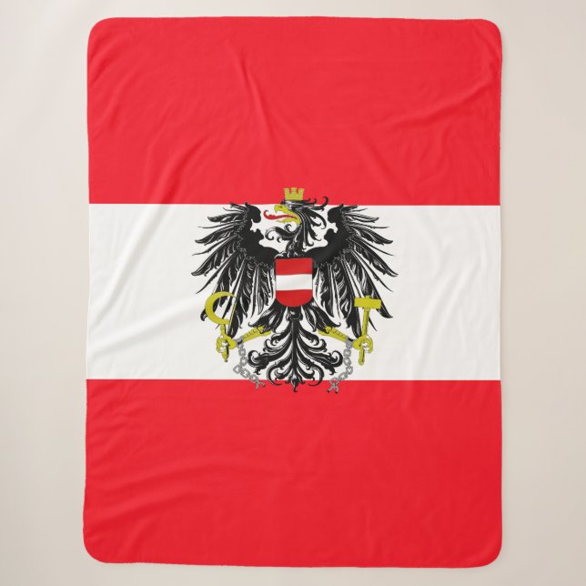 Couverture Sherpa Drapeau autrichien (Devant)