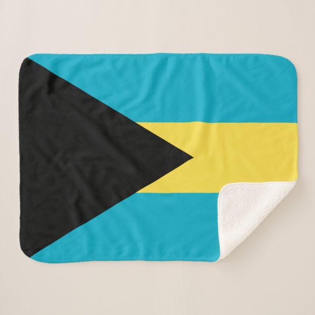 Couverture Sherpa Drapeau bahamien (Devant (Horizontal))
