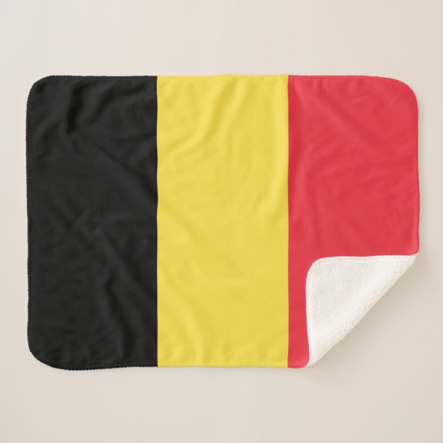 Couverture Sherpa Drapeau belge patriotique (Devant (Horizontal))