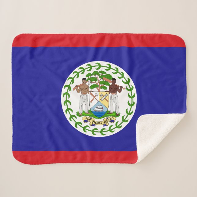 Couverture Sherpa Drapeau bélizien (Devant (Horizontal))