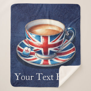 Couverture Sherpa Drapeau britannique Teacup Sherpa Blanket
