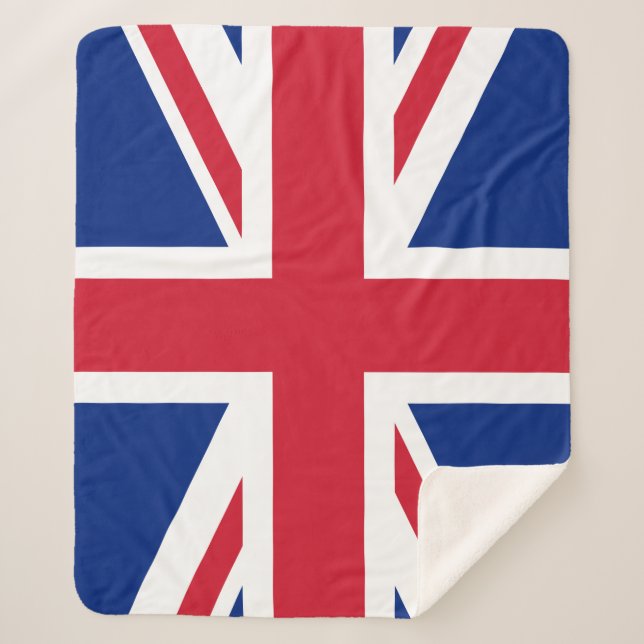 Couverture Sherpa Drapeau britannique Union Jack (Devant)
