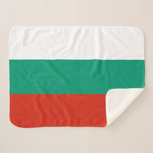 Couverture Sherpa Drapeau Bulgare Patriotique (Devant (Horizontal))