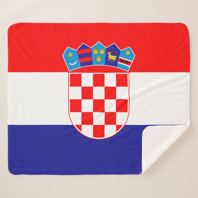 Couverture Sherpa Drapeau croate (Devant (Horizontal))