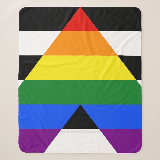 Couverture Sherpa Drapeau d'allié straight de SlipperyJoe lisse arc- (Devant)