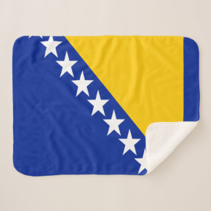 Couverture Sherpa Drapeau de Bosnie-Herzégovine patriotique