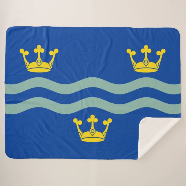 Couverture Sherpa Drapeau de Cambridgeshire (Comté d'Angleterre, Roy (Devant (Horizontal))