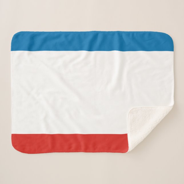 Couverture Sherpa Drapeau de Crimée (Devant (Horizontal))