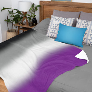 Couverture Sherpa Drapeau de fierté asexuée à dégradé - Drapeau ACE