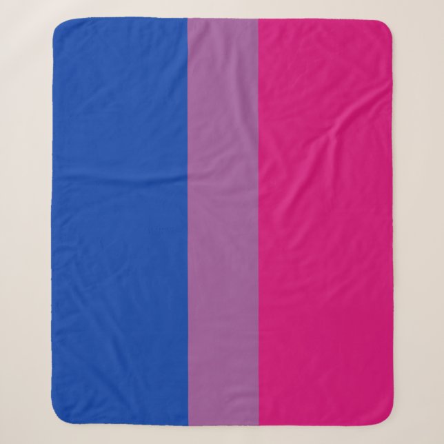 Couverture Sherpa Drapeau de fierté bisexuel (Devant)