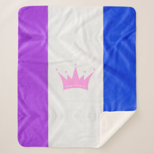 Couverture Sherpa Drapeau de fierté de la culture drag de SlipperyJo