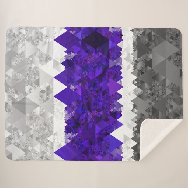 Couverture Sherpa Drapeau de fierté Greygender Boho Géométrique Mod  (Devant (Horizontal))