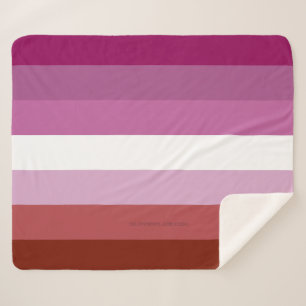 Couverture Sherpa Drapeau de fierté lesbienne de SlipperyJoe's fémin
