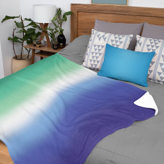 Couverture Sherpa Drapeau de fierté MLM gay dégradé – Drapeau MLM co (Créateur téléchargé)