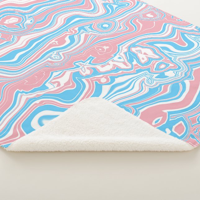 Couverture Sherpa Drapeau de fierté trans Trippsy Boho Groovy Bandes (3/4)