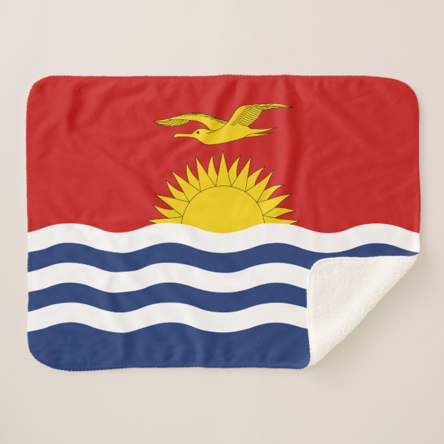Couverture Sherpa Drapeau de Kiribati (Devant (Horizontal))