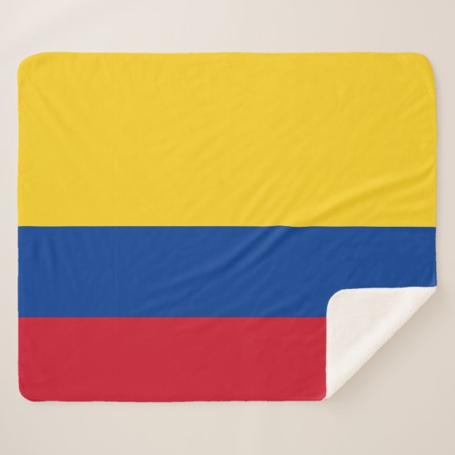 Couverture Sherpa Drapeau de la Colombie (Devant (Horizontal))