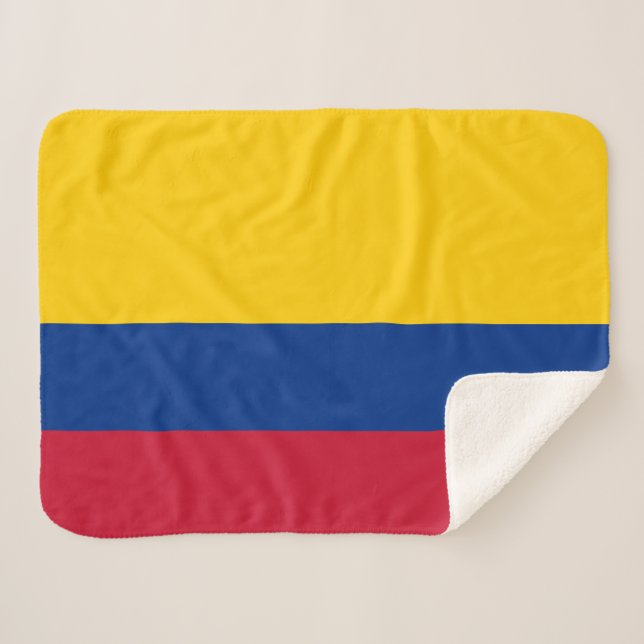 Couverture Sherpa Drapeau de la Colombie (Devant (Horizontal))