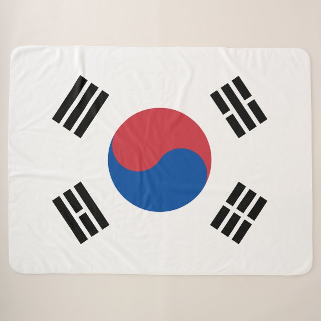 Couverture Sherpa Drapeau de la Corée du Sud (ROK) (Devant (Horizontal))