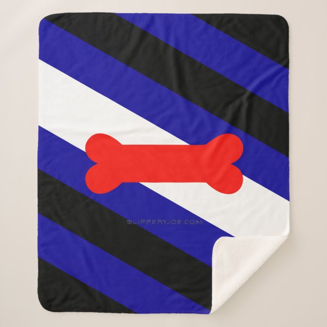 Couverture Sherpa Drapeau de la fierté de jeu de chiots de SlipperyJ (Devant)