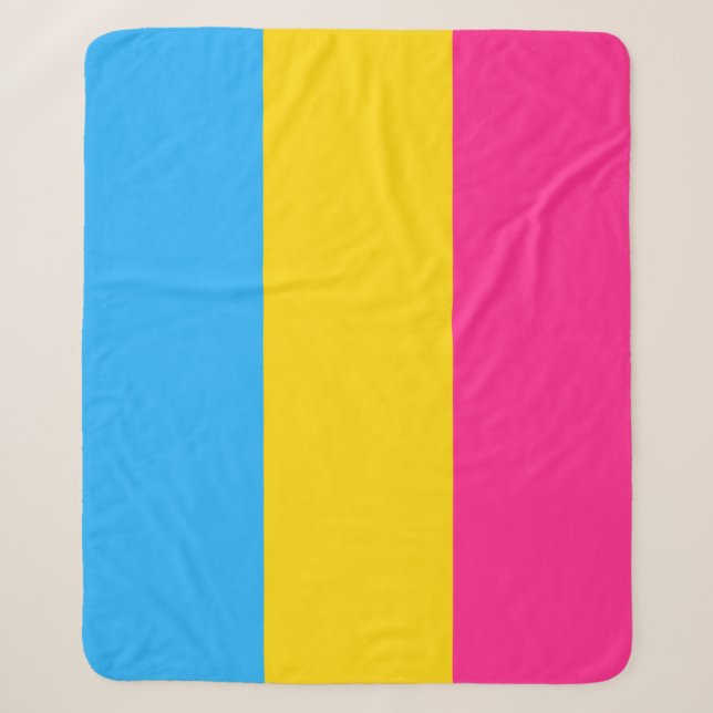 Couverture Sherpa Drapeau de la fierté Pansexual (Devant)