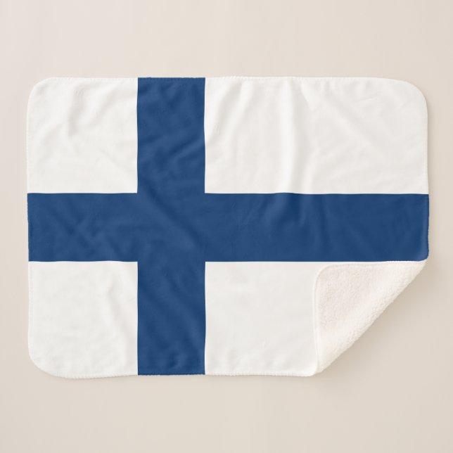 Couverture Sherpa Drapeau de la Finlande (Devant (Horizontal))