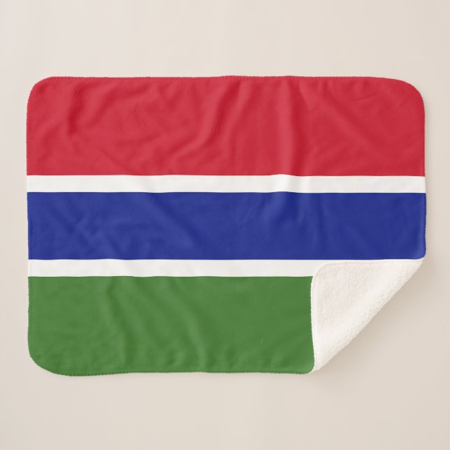 Couverture Sherpa Drapeau de la Gambie (Devant (Horizontal))