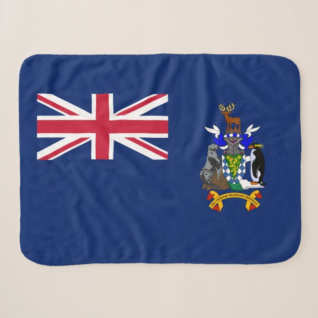 Couverture Sherpa Drapeau de la Géorgie du Sud et des îles Sandwich  (Devant (Horizontal))