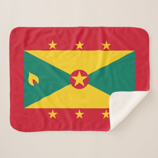 Couverture Sherpa Drapeau de la Grenade (Devant (Horizontal))